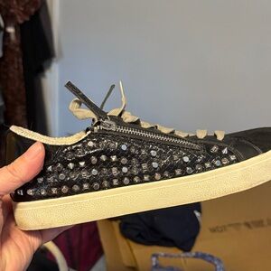 Steve Madden Black Studded Sneakers